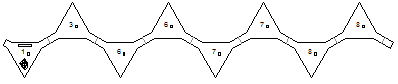 template for 8 sided point flexagon