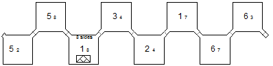 template for 8 sided point flexagon