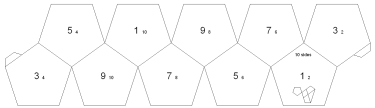 net for 5-faced pentagon point flexagon