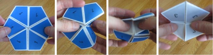 flip flex on a kite hexaflexagon