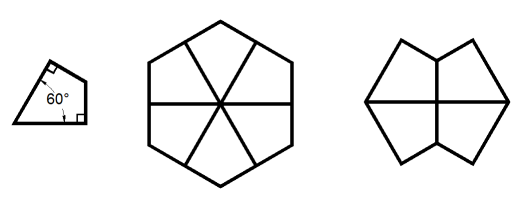 kite hexaflexagon and tetraflexagon