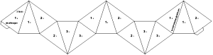 net for isosceles decaflexagon with 3 sides