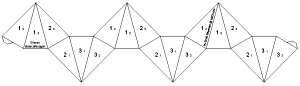 net for isosceles dodecaflexagon with 3 sides