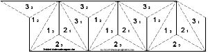 net for star dodecaflexagon with 3 sides