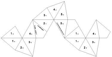 net for hexagonal enneaflexagon with 5 sides