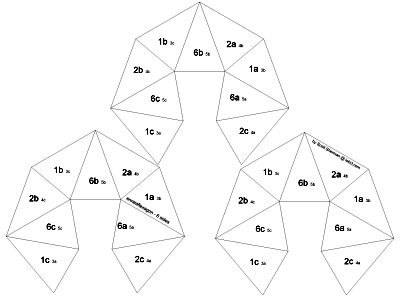 net for enneaflexagon with 6 sides