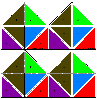 side 1 for 6-sided octaflexagon