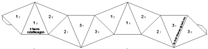 net for isosceles octaflexagon with 3 sides