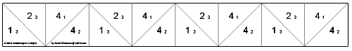 straight net for silver octaflexagon with 4 sides