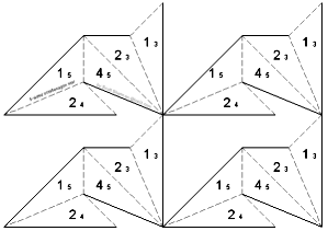 net for star octaflexagon with 5 sides
