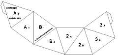 net for pentaflexagon with mirrored pockets