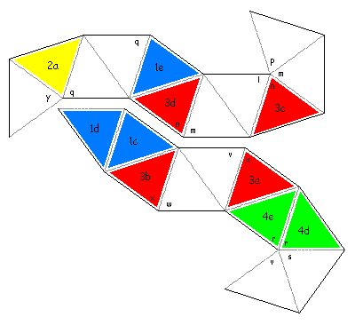 pentaflexagon pyramid shuffle 1, side b