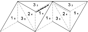 net for star tetraflexagon with 5 sides